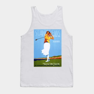 Golf St Andrews by the Sea The Algonquin Art Deco Hotel Vintage Tank Top